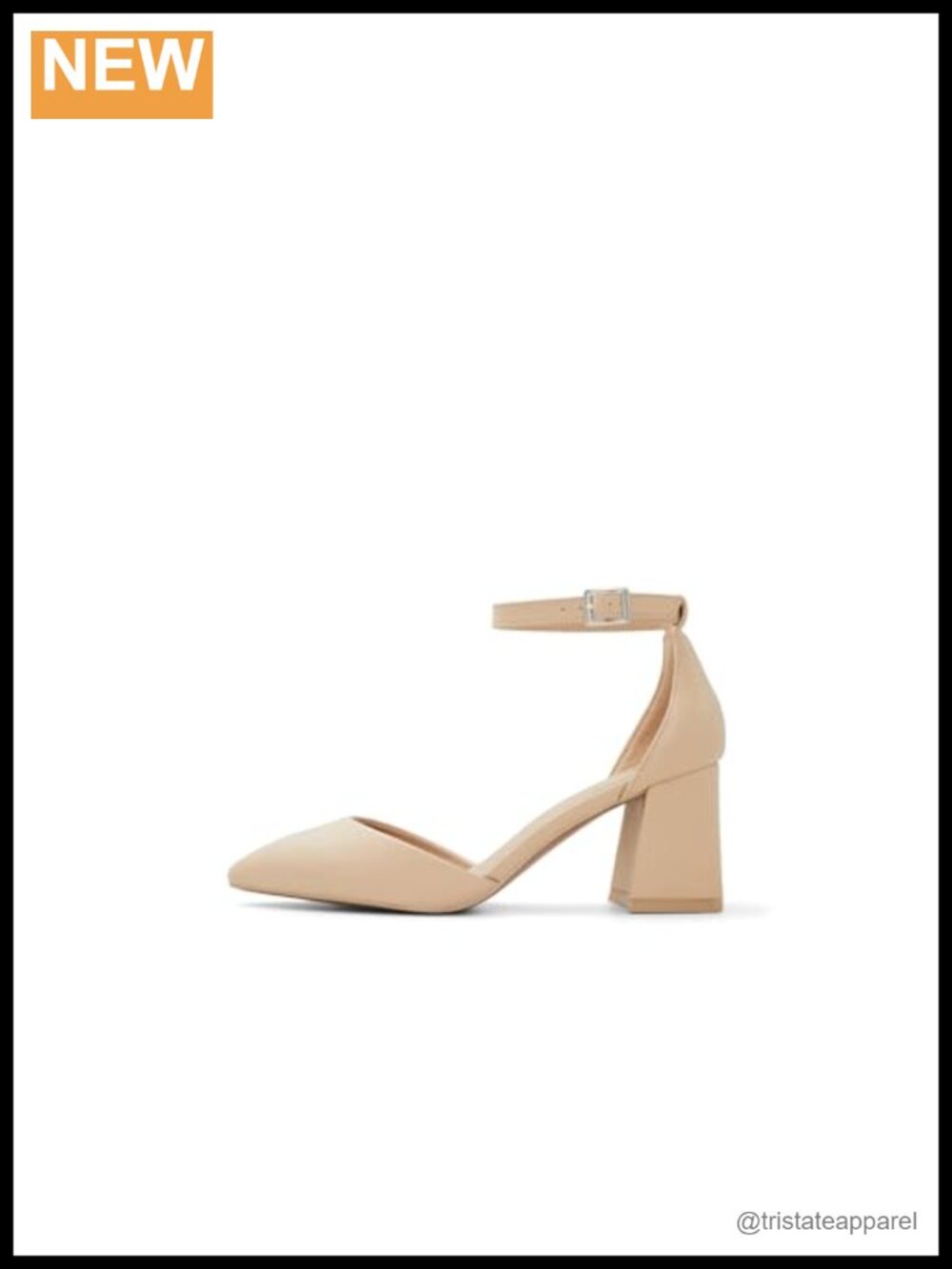 Pointed Toe Block Heel Pump Faux Leather Comfort Semi Formal